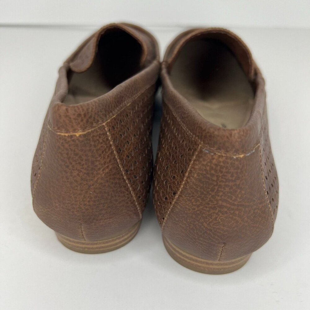 Mia Amore Womens Memory Foam Brown Solid Slip On Size 8.5 Loafer Flats - Picture 5 of 9